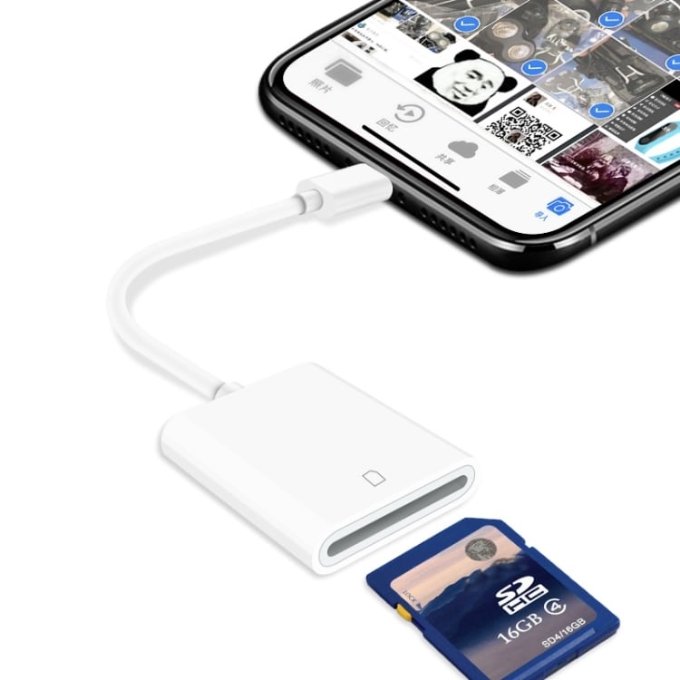 Kätevä muistikortinlukija Lightning-liitännällä