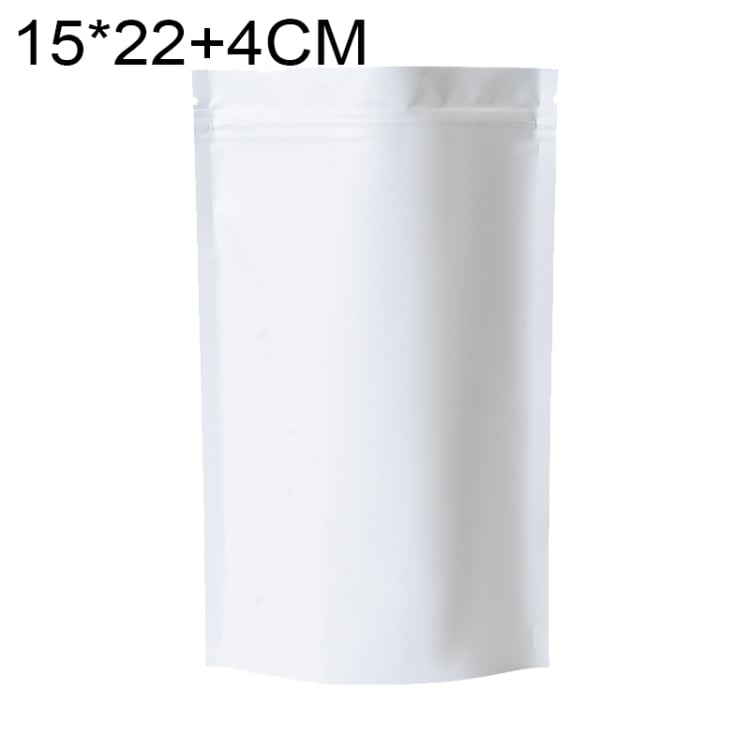 Valkoiset pussit pikkupurtavalle 10x15 + 4cm - 100-pakkaus