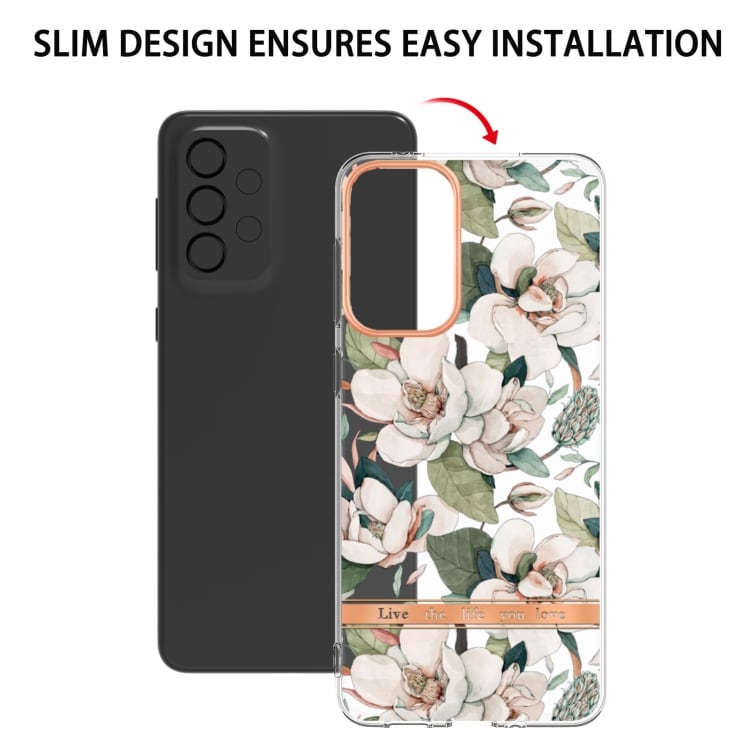 Kukkakuvioitu matkapuhelimen kuori mallille Samsung Galaxy A33 5G
