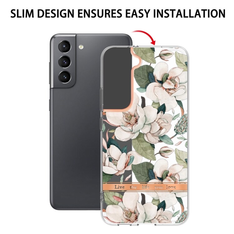 Kukkakuvioitu matkapuhelimen kuori mallille Samsung Galaxy S22