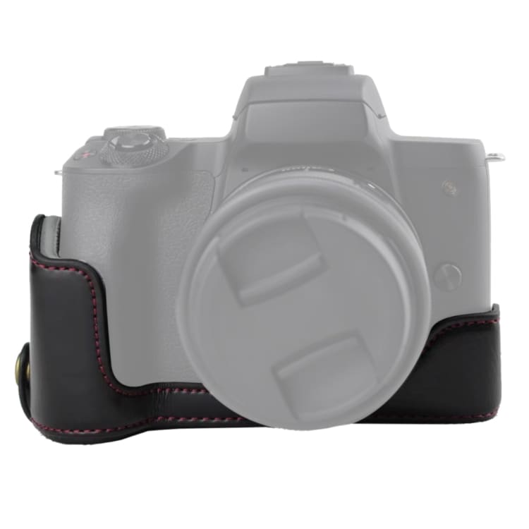 Alustasuoja PU-nahkaa Canon EOS M50 / M50 Mark II kameralle - Musta