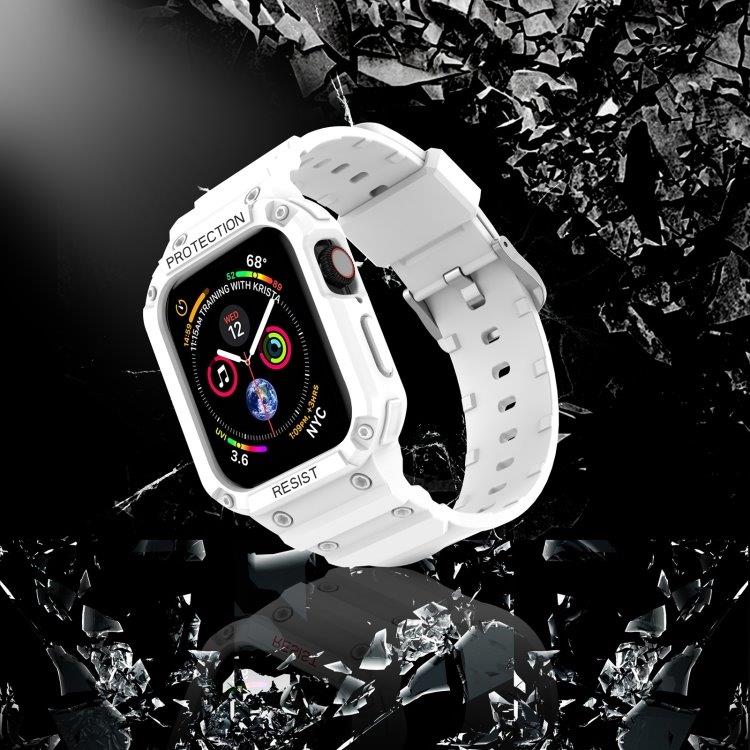 Silikoniranneke mallille Apple Watch 7 41mm / 6&SE&5&4 40mm / 3&2&1 38mm Valkoinen