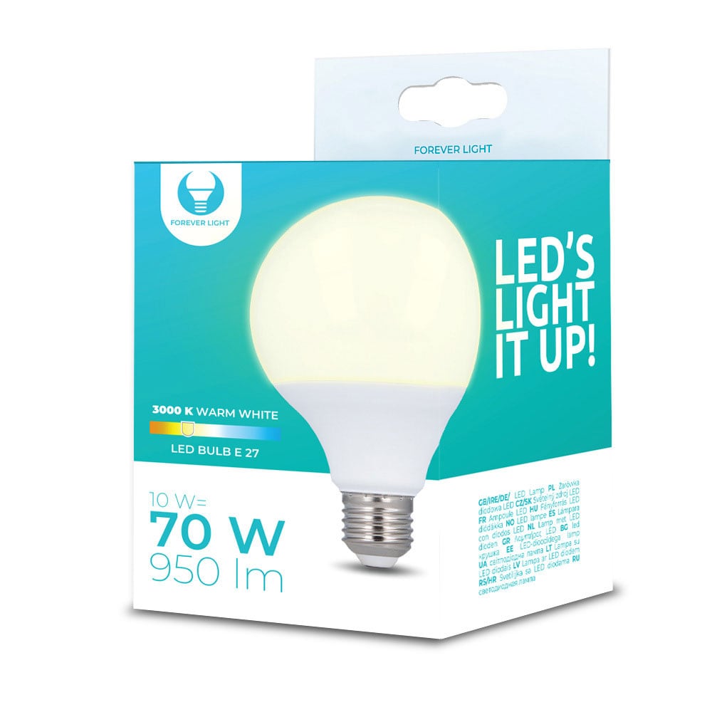 LED-Lamppu E27 G95 10W 230V 3000K 950lm