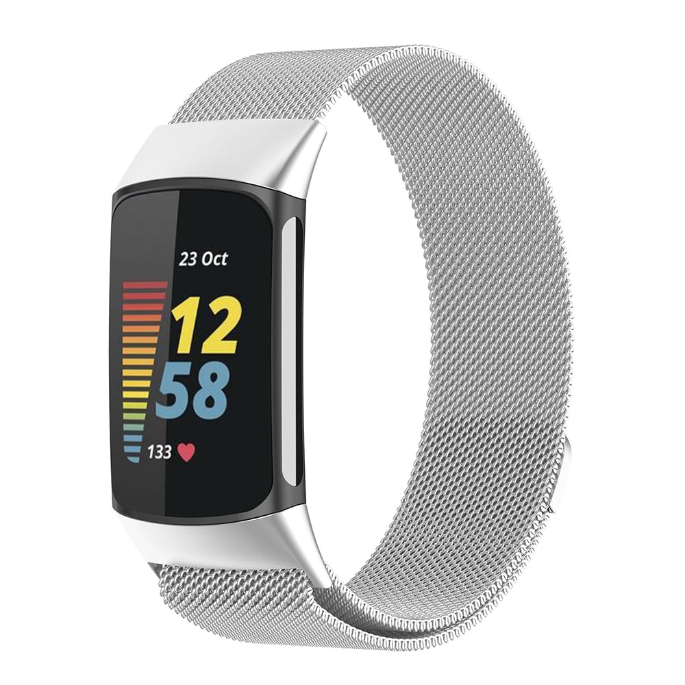 Milanese Loop -ranneke Fitbit Charge 5 / 6 - hopea