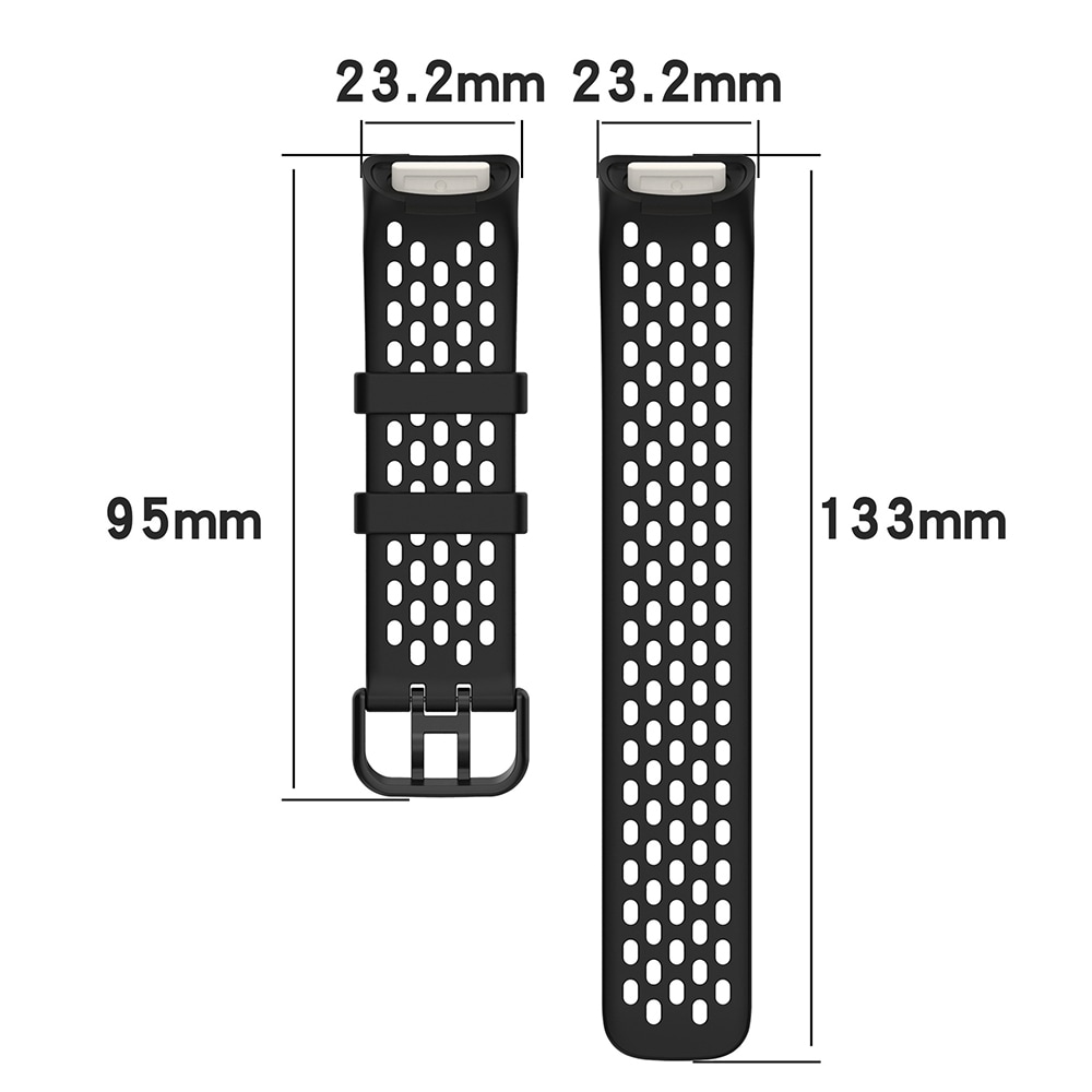 Silikoniranneke Fitbit Charge 5 / 6 - Musta