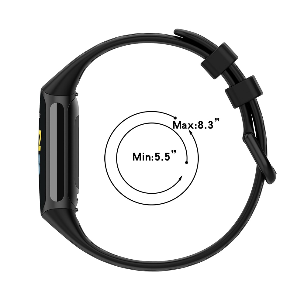 Silikoniranneke Fitbit Charge 5 / 6 - Musta