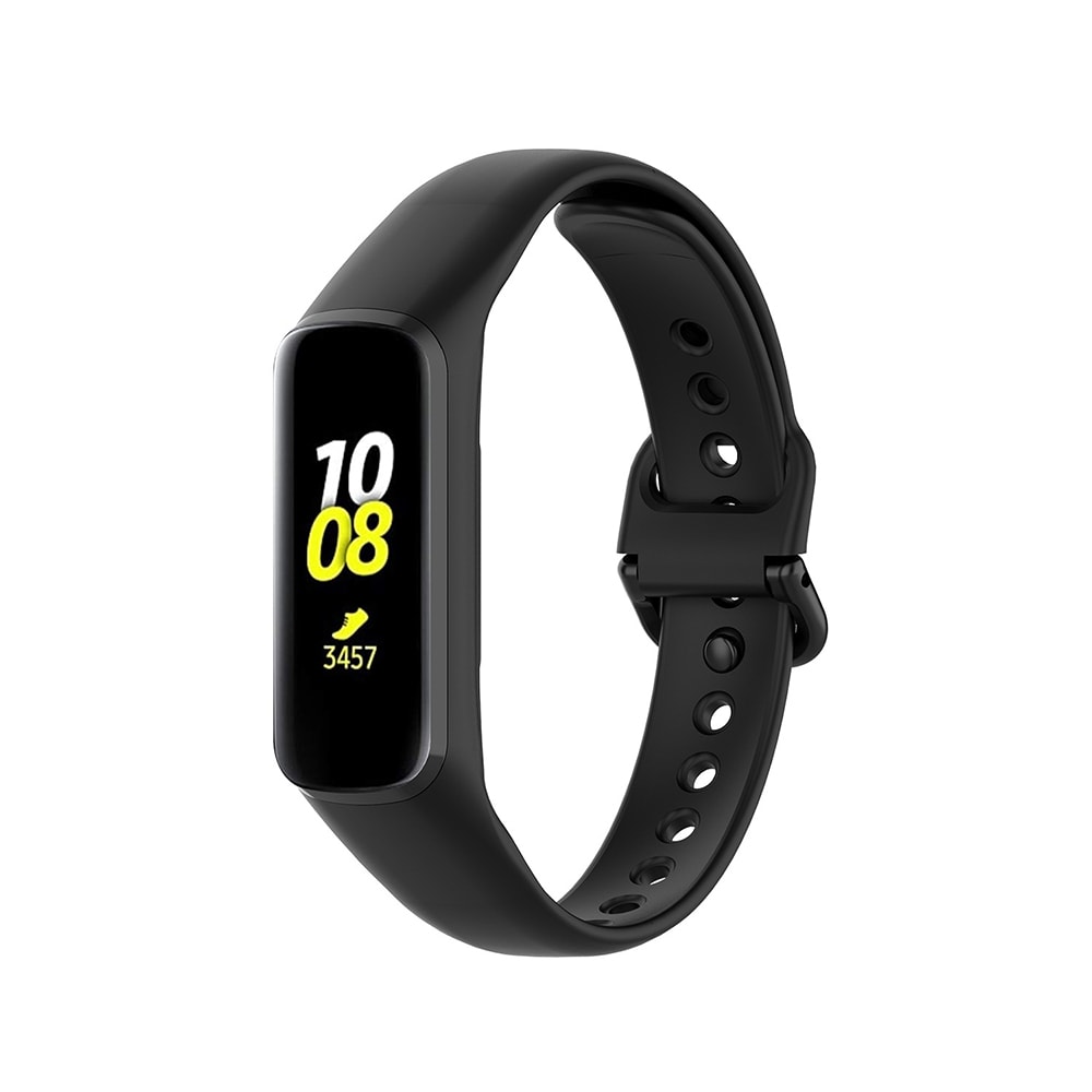 Silikoniranneke Samsung Galaxy Fit2:lle - Musta