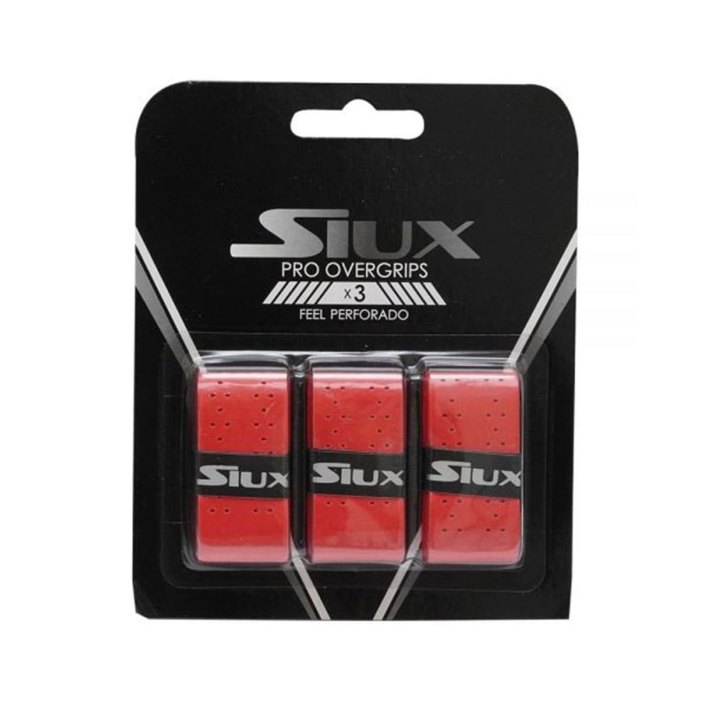 Siux Pro Overgrips - Punainen rei'itetty 3-pakkaus