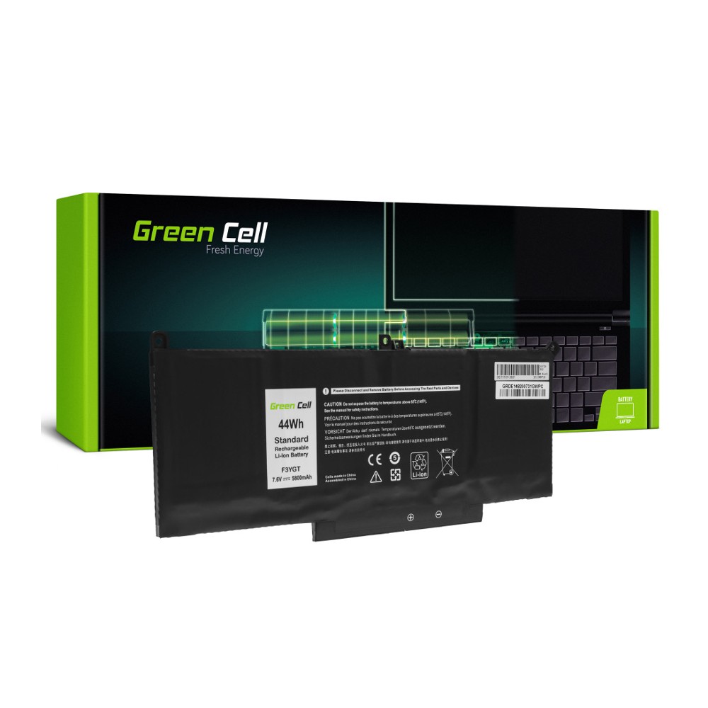 Green Cell Kannettavan tietokoneen akku F3YGT mallille Dell Latitude 7280 7290 7380 7390 7480 7490