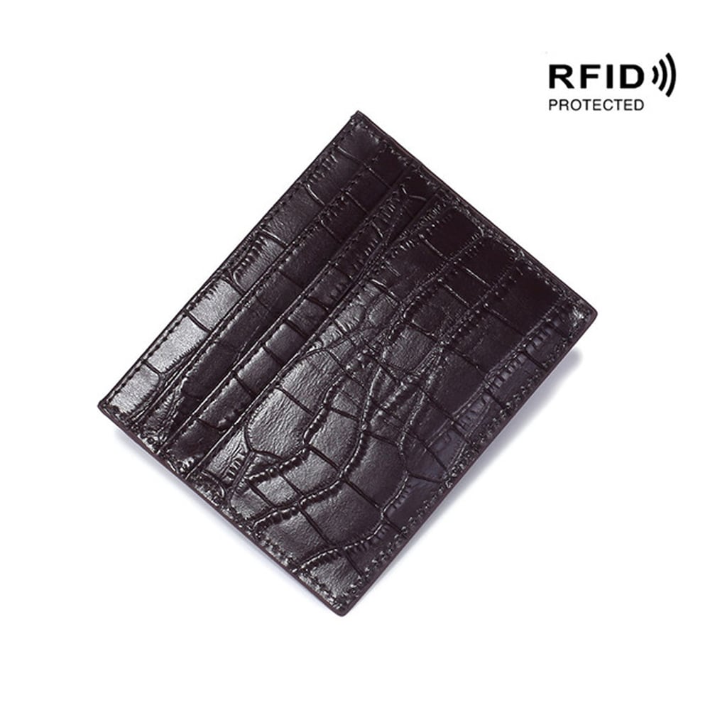 RFID-lompakko, jossa pop-up ja krokotiilikuvio - Tumma liila