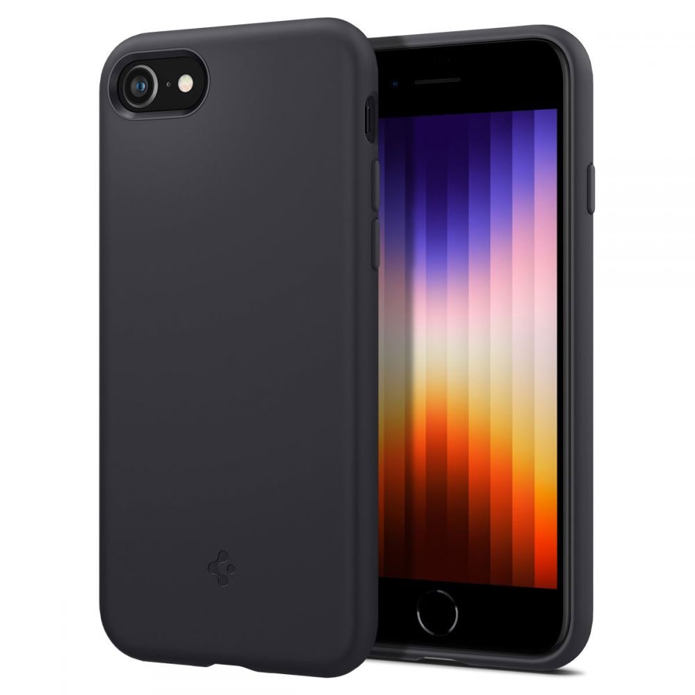 Spigen silikonikuori iPhone 7 / 8 / SE 2020 / 2022 - Musta