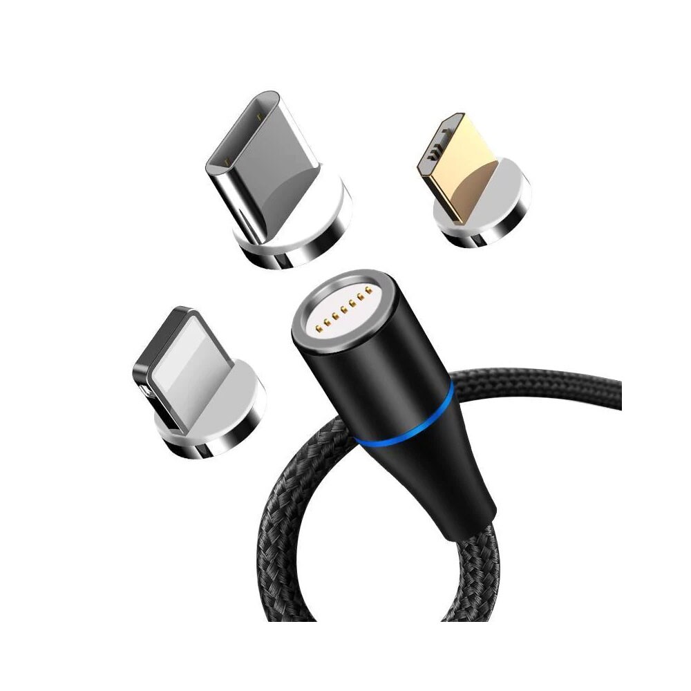 Setty Magneettinen USB-kaapeli 1m 2A - Musta