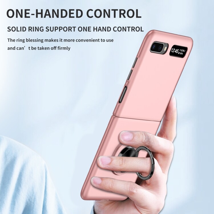 Takakansi mobiilirenkaalla mallille Samsung Galaxy Z Flip 5G - Pinkki