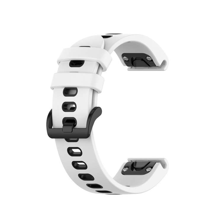 Silikoniranneke Garmin Instinct 22mm - Valkoinen & Musta