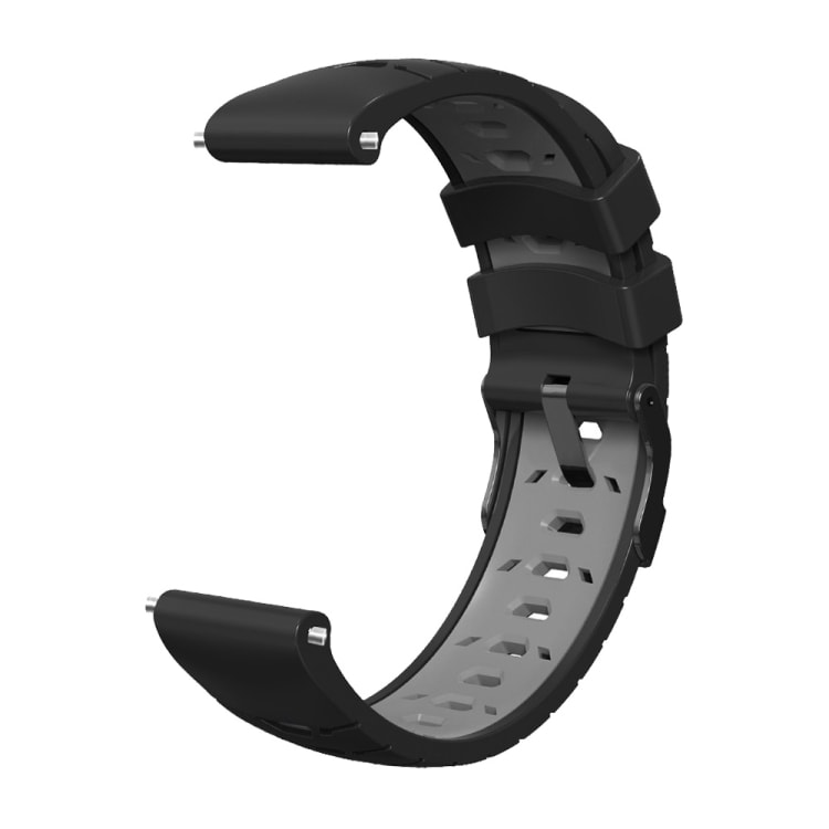 Silikoniranneke Samsung Galaxy Watch 42mm - Musta / harmaa