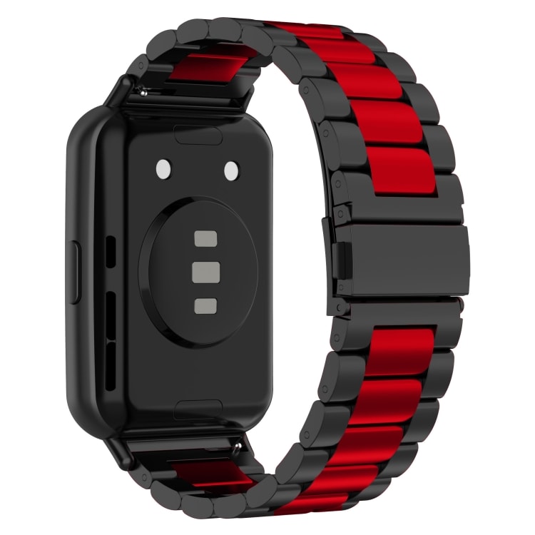 Metalliranneke Huawei Watch Fit 2 - Musta/punainen
