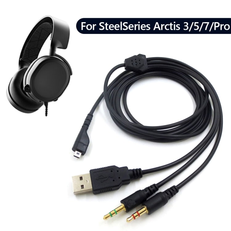 Audiokaapeli kuulokemikrofonille SteelSeries Arctis 3/5/7/Pro