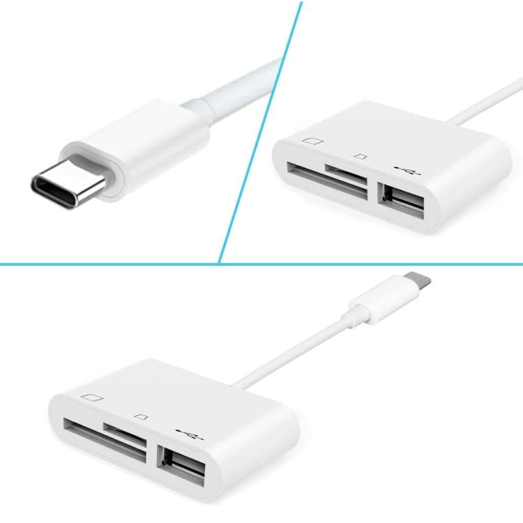 3in1 USB-C - SD, TF ja USB-A