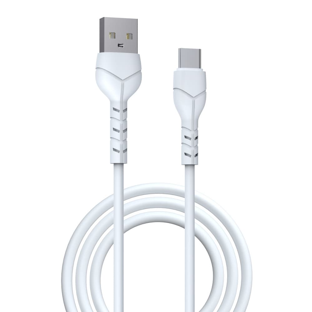 Devia USB - USB-C 1,0 m 2,1A - Valkoinen