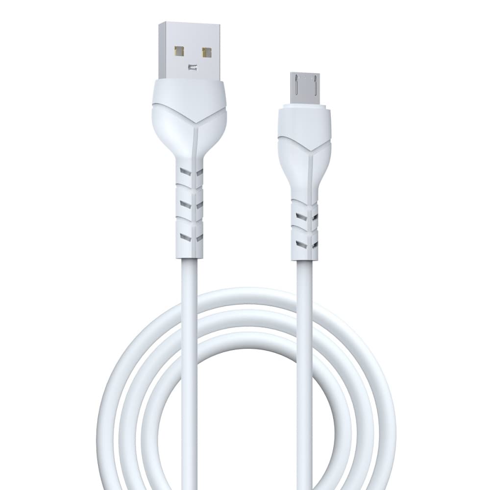 Devia USB - MicroUSB 1,0 m 2,1A - Valkoinen