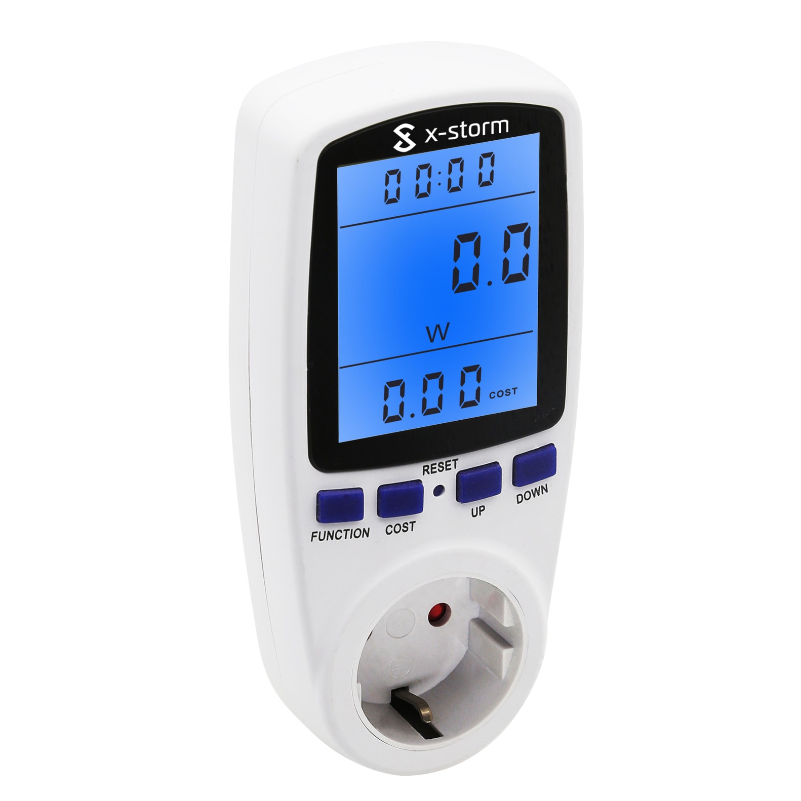 Sähkömittari seinäpistorasiaan / LCD Energiamittari sähkön mittaukseen