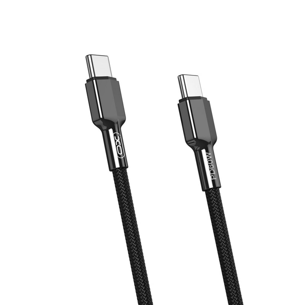 XO USB-C - USB-C 1,0m 60W - Musta