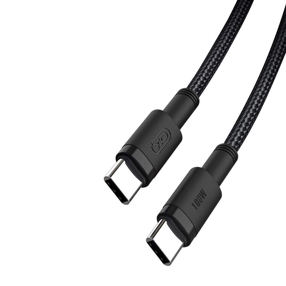 XO  USB-C - USB-C 1,5m 100W - Musta