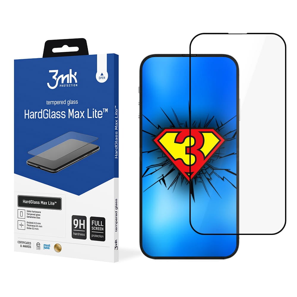 3mk HardGlass Max Lite Näytönsuoja iPhone 14 Pro