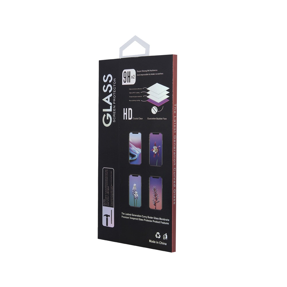 Karkaistu näytönsuoja 6D mustalla kehyksellä - Xiaomi Redmi & Samsung
