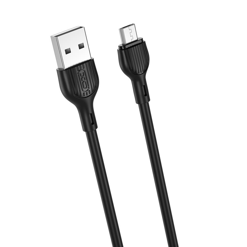 XO NB200 USB-kaapeli 2.1A USB microUSB 1m - Musta