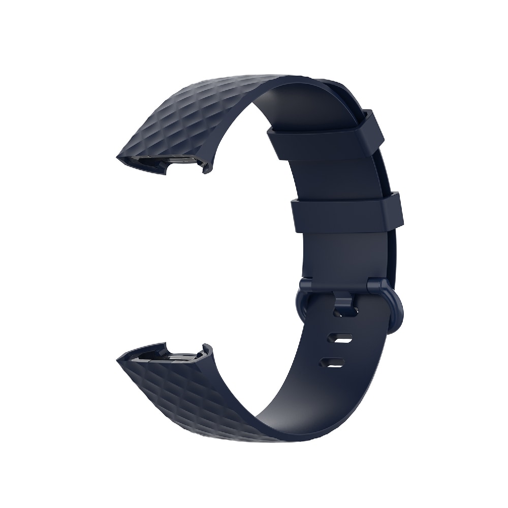 Silikoniranneke Fitbit Charge  4 / Charge 3 - Koko L Laivastonsininen