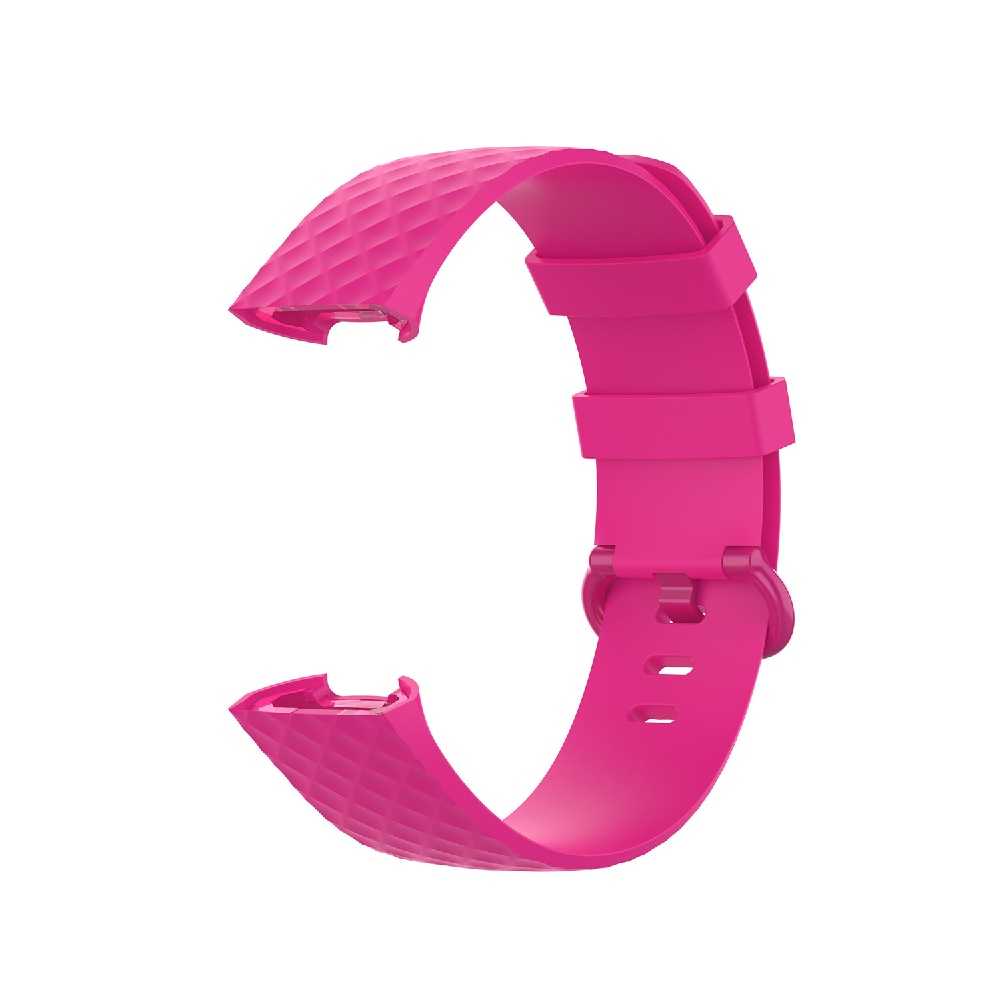 Silikoniranneke Fitbit Charge 4 / Charge 3 - Koko L Pinkki