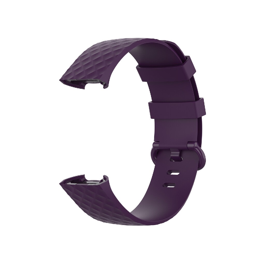 Silikoniranneke Fitbit Charge 4 / Charge 3 - Koko S Tumma liila
