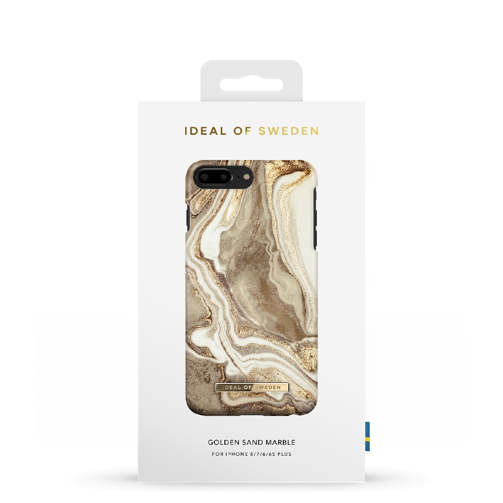 IDEAL OF SWEDEN Matkapuhelimen kansi Golden Sand Marble mallille iPhone 8/7/6/6S Plus