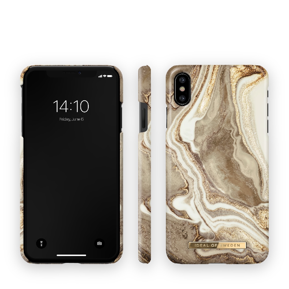 IDEAL OF SWEDEN Matkapuhelimen kansi Golden Sand Marble mallille iPhone X/XS