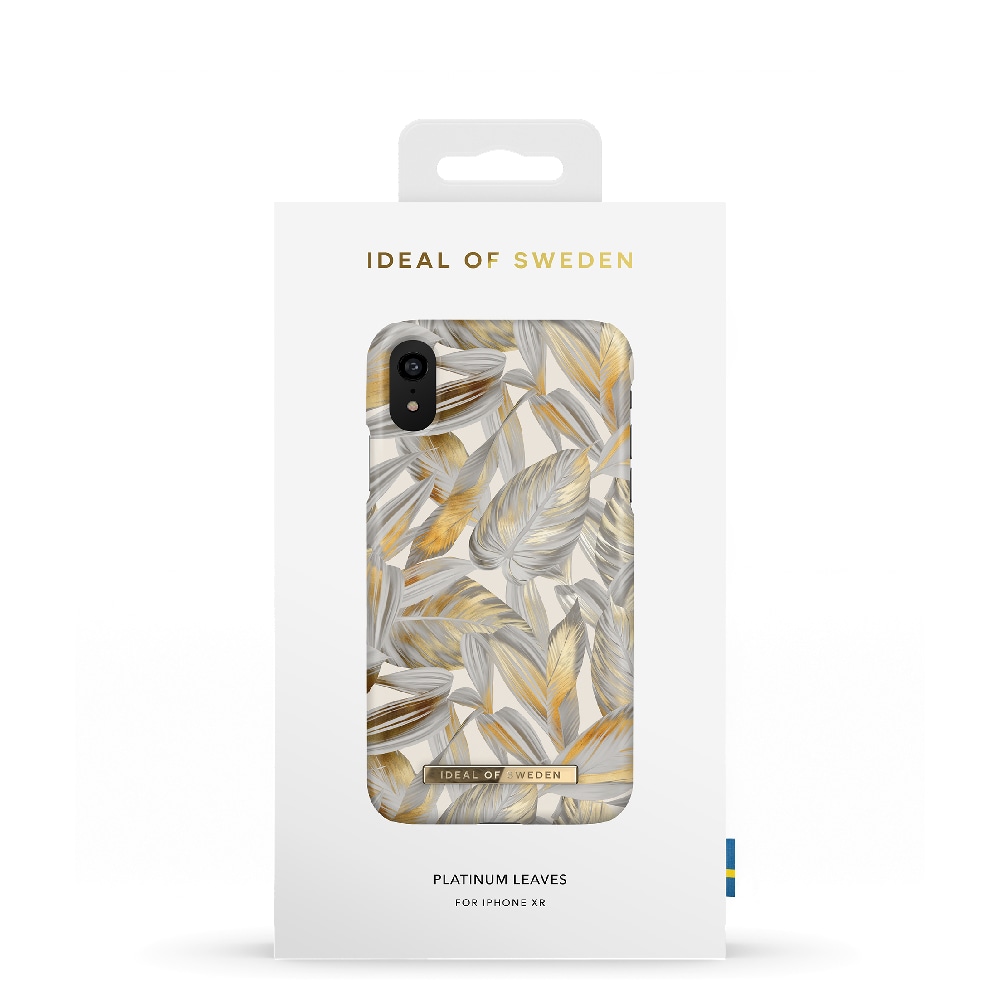 IDEAL OF SWEDEN Matkapuhelimen kansi Platinum Leaves mallille iPhone XR