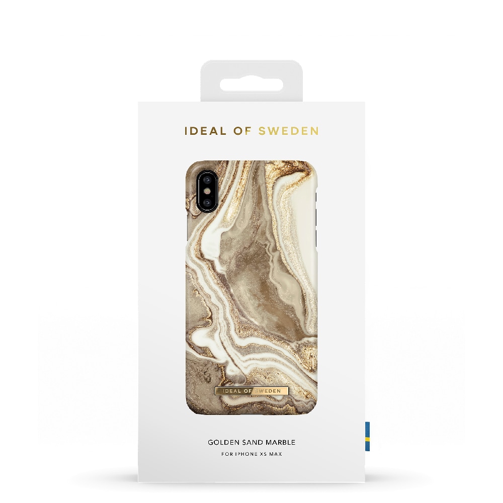 IDEAL OF SWEDEN Matkapuhelimen kansi Golden Sand Marble mallille iPhone XS Max