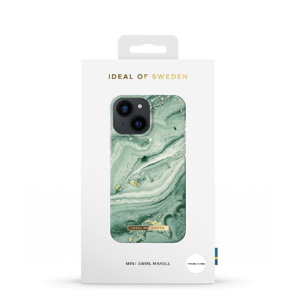 IDEAL OF SWEDEN Matkapuhelimen kansi Mint Swirl Marble mallille iPhone 13 mini