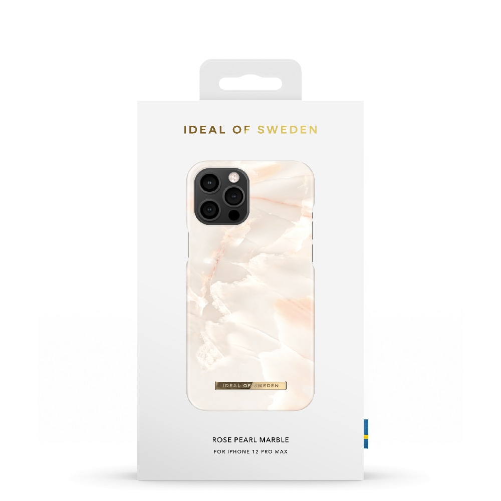 IDEAL OF SWEDEN Matkapuhelimen kansi Rose Pearl Marble mallille iPhone 12 Pro Max