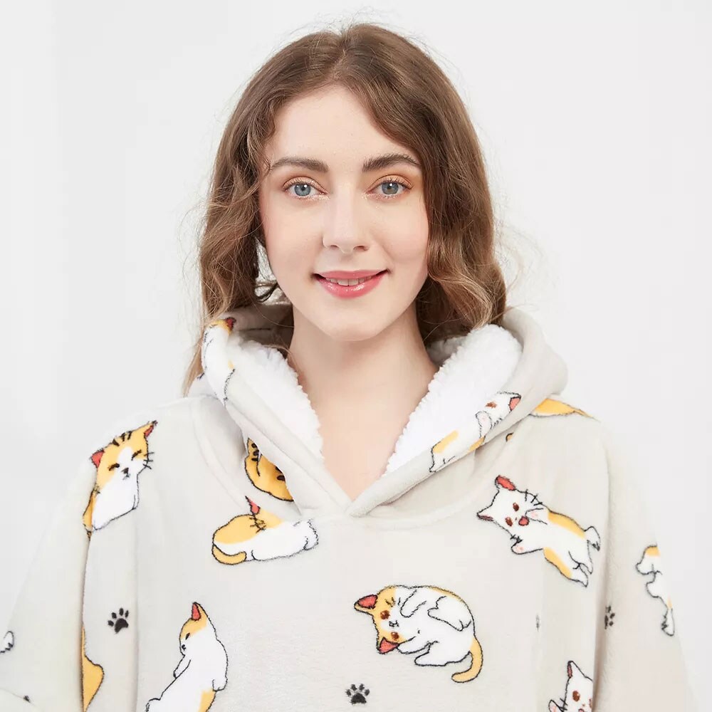 Oversized hoodie - Kissat 96cm
