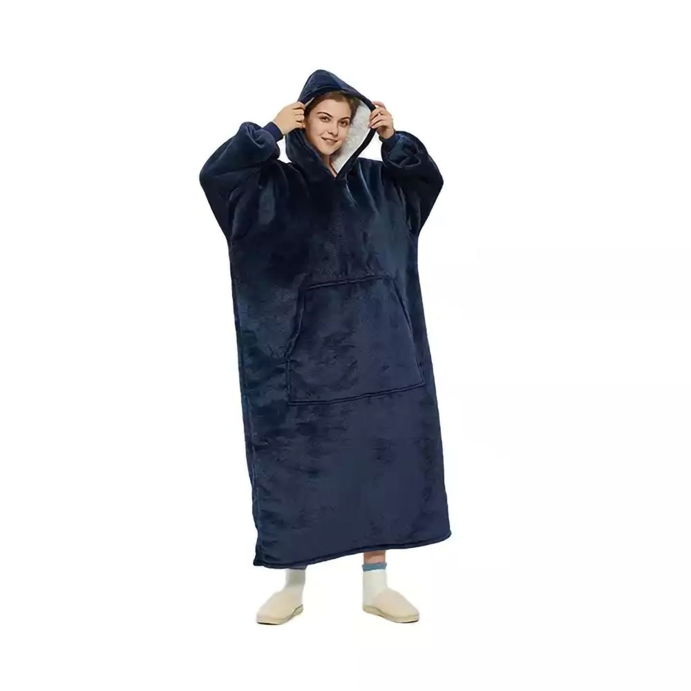 Oversized hoodie - Mörkblå 120cm