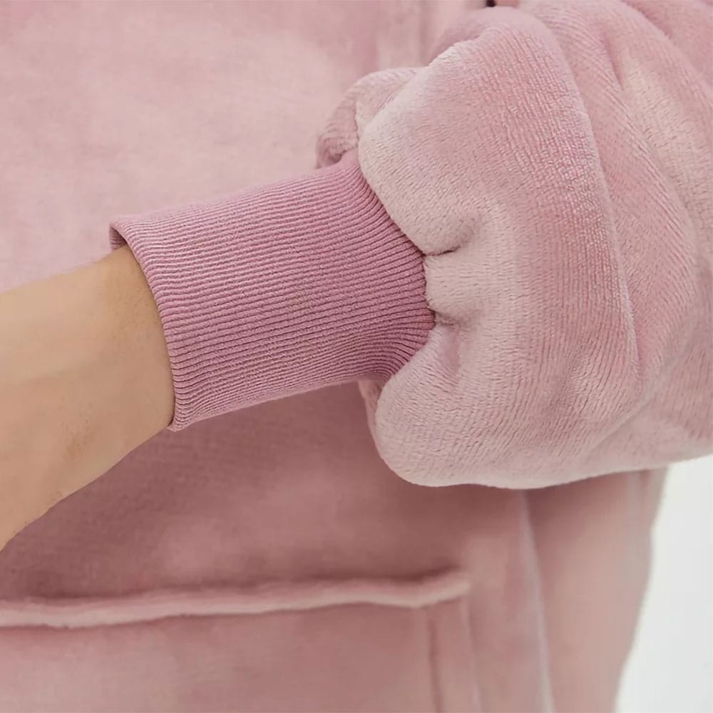 Pitkä Oversized Hoodie - Pinkki 120cm