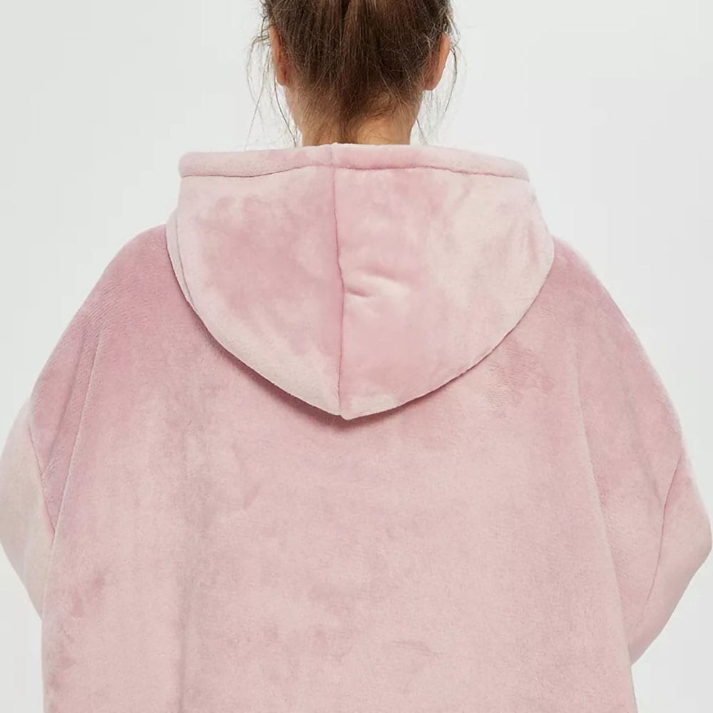 Pitkä Oversized Hoodie - Pinkki 120cm