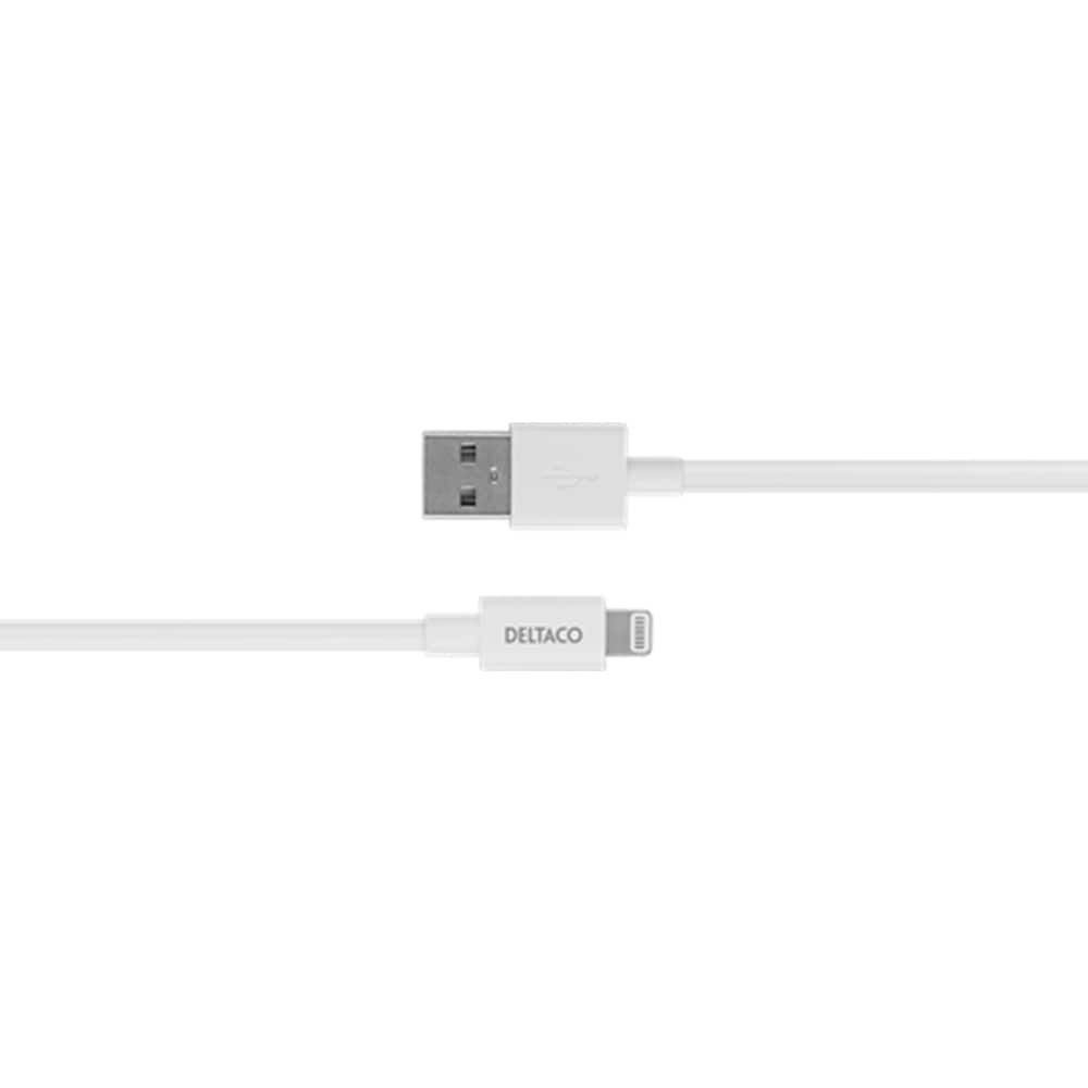 Deltaco USB Tyyppi-C - Lightning-kaapeli MFi 1m - Valkoinen