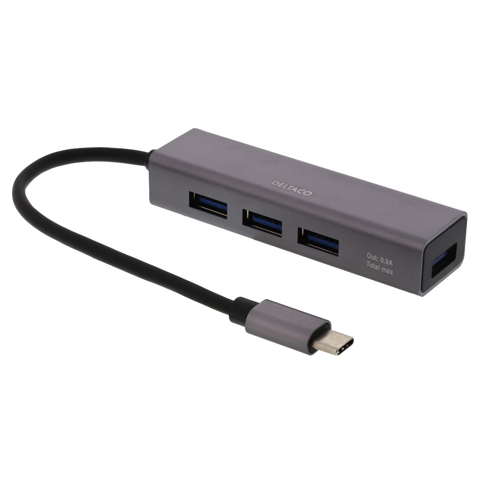Deltaco USB C-Hubi 4 Porttia