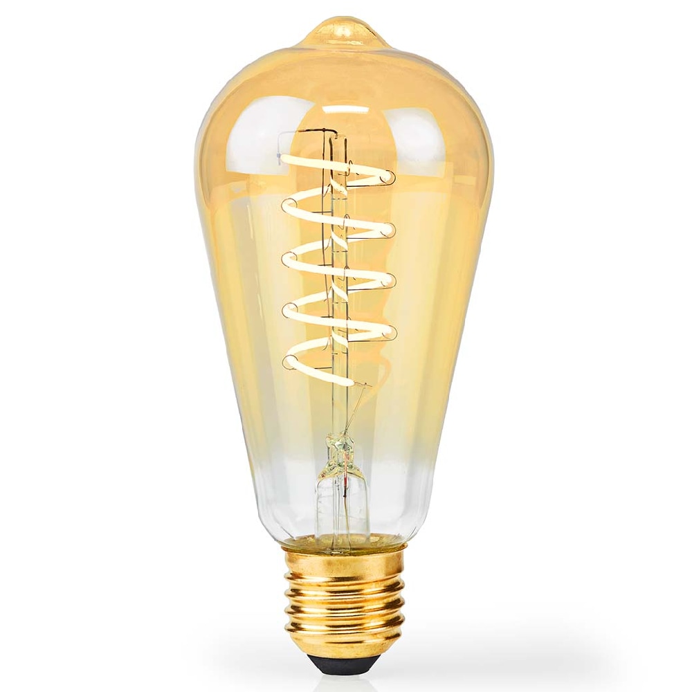 Nedis LED Filamenttilamppu Erittäin lämmin valkoinen E27, ST24, 3.8W, 250lm, 2100K