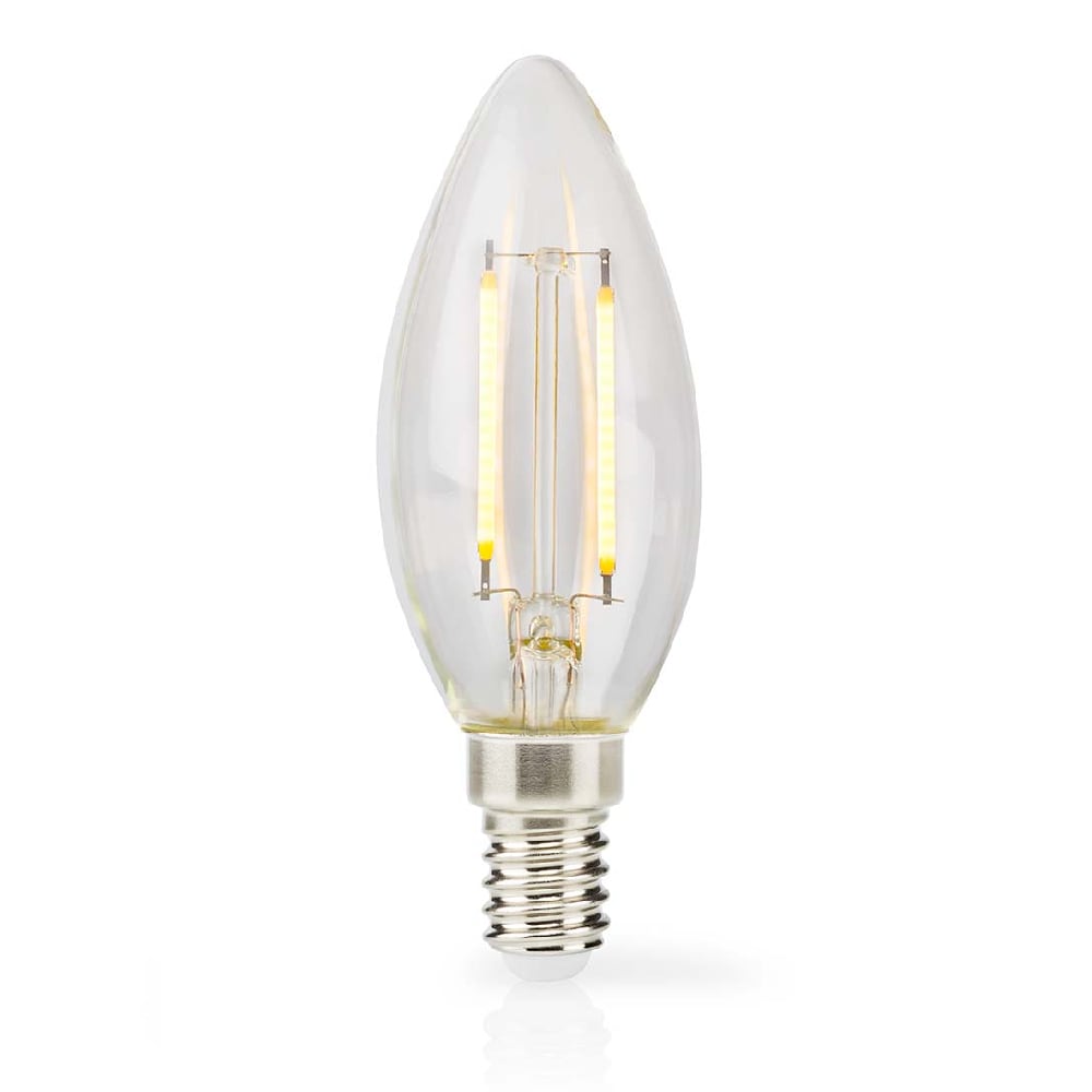 Nedis Klar LED-lampa Varmvit E14, kron, 2W, 250lm, 2700K