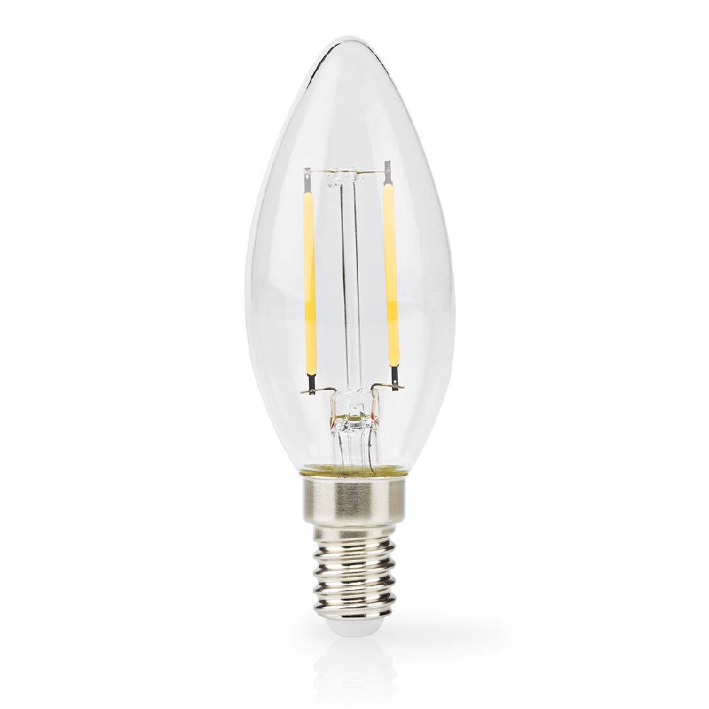 Nedis Kirkas LED-lamppu Lämmin valkoinen E14, kynttilä, 2W, 250lm, 2700K