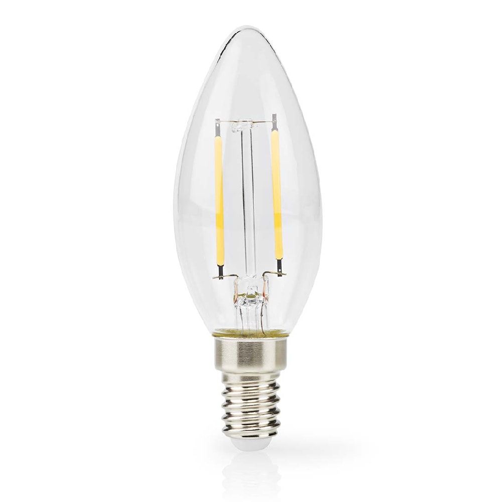 Nedis Kirkas LED-lamppu Lämmin valkoinen E14, kynttilä, 7W, 806lm, 2700K