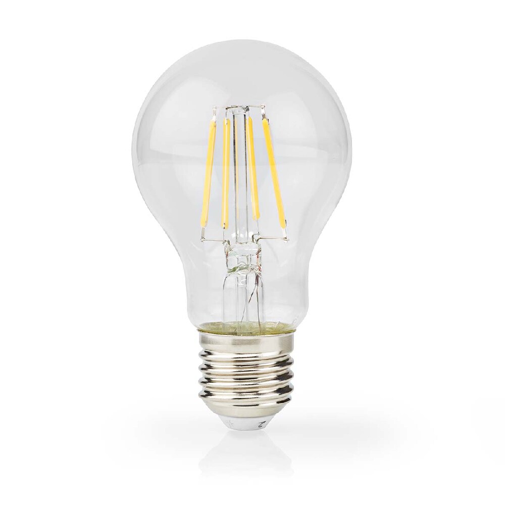 Nedis Kirkas LED-lamppu Lämmin valkoinen E27, A60, 8W, 1055lm, 2700K